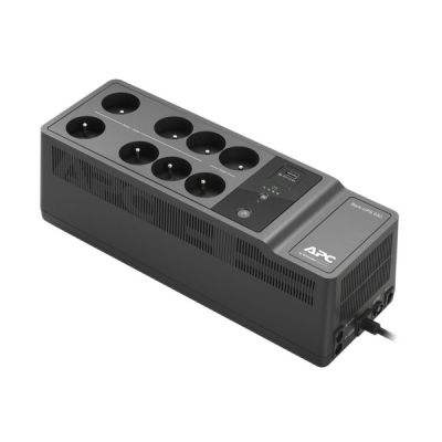 image APC Back-UPS "Essential" BE650G2-FR - Onduleur parafoudre avec batterie de secours de 650VA (8 prises, parasurtenseur, 1 port de charge USB rapide Type-A)