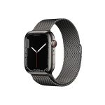 image produit Apple Watch Series 7 (GPS + Cellular, 45mm) Montre connectée - Boîtier en Acier Inoxydable Graphite, Bracelet Milanais Graphite. Suivi de l’activité Physique, résistance à l’Eau