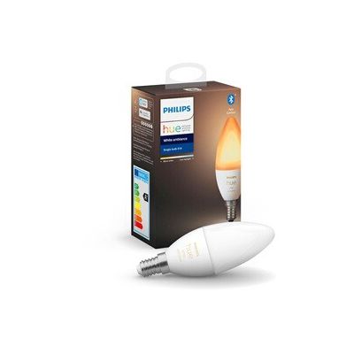 image Philips Hue White Ambiance, ampoule LED connectée flamme E14, compatible Bluetooth, fonctionne avec Alexa, Google Assistant et Apple Homekit