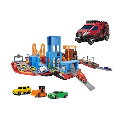 image Bandai - Micro Machines - Super Van City - Van transformable en univers de jeu - 3 véhicules exclusifs inclus - JW0042