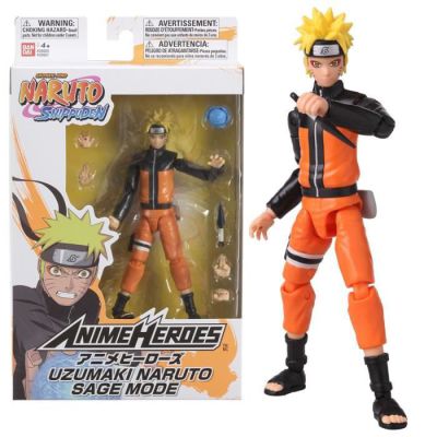 image Bandai - Anime Heroes - Naruto Shippuden - Figurine Naruto Uzumaki en mode Ermite (Sage mode) 17 cm - 36907
