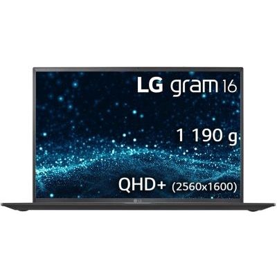 image PC portable LG gram 16Z90P-G.AA75F (16" format 16:10, Intel Evo i7, RAM 16Go, SSD 512Go NVME, Noir)