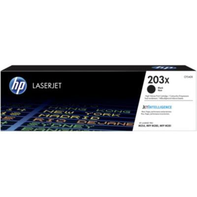 image HP 203X Toner LaserJet Noir Grande Capacité Authentique (CF540X), pour HP Color LaserJet Pro M 254 et MFP M280/281