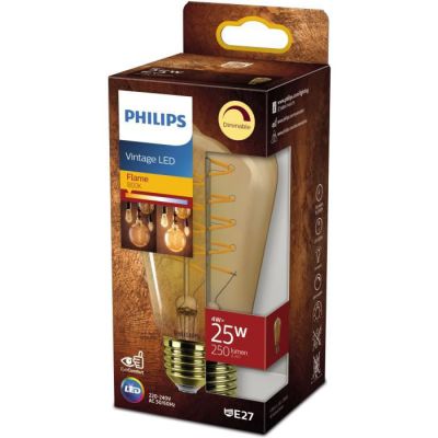 image PHILIPS Ampoule LED Edison E27 - 25W Blanc Chaud Ambré - Compatible Variateur - Verre