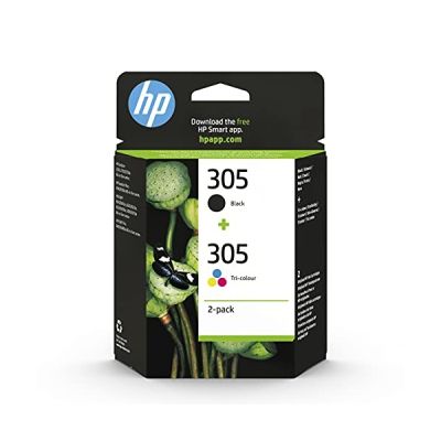 HP 305 Noir et Trois Couleurs, Lot de 2 Cartouches Encre Originales