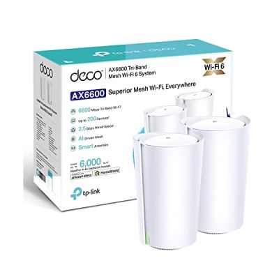 image TP-Link Deco WiFi 6 Mesh AX 6600Mbps Deco X90(2-Pack) - Système WiFi 6 pour Toute la Maison - Couverture WiFi de 500㎡ - Installation Facile - Contrôle Parental - Compatible avec toutes les Box Fibre