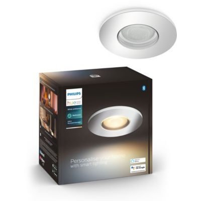 image Philips White Ambiance ADORE Spot encastré 1x5W extension - Chrome (télécommande non incluse), compatible Bluetooth, fonctionne avec Alexa, Google Assistant et Apple Homekit