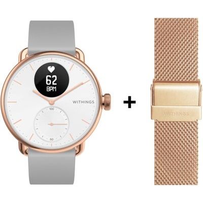 image Montre santé Withings Scanwatch 38mm rose gold pack premium