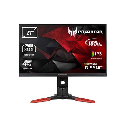 image Acer Predator XB271HUBMIPRZ Moniteur de jeu WQHD 27 Pouces, (Panneau IPS, G-Sync, 165 Hz (OC), 4 ms, ZeroFrame, DP, HDMI, concentrateur USB) Noir/Rouge