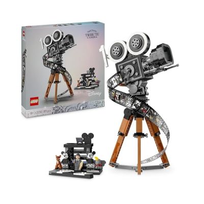 image LEGO 43230 Disney La Caméra Hommage à Walt Disney, Set Collector pour Adultes, avec Minifigurines Mickey et Minnie Mouse, Plus Figurines de Bambi et Dumbo, Cadeaux pour Femmes et Hommes