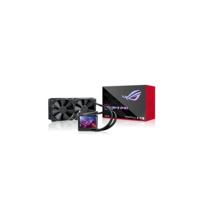 image ASUS ROG RYUJIN II 240, Kit de watercooling CPU avec écran LCD 3.5", Socket Intel LGA 1700/1200/1150/1151/1152/1155/1156/2066 et AMD AM4/TR4 et deux ventilateurs Noctua Inustrial PPC