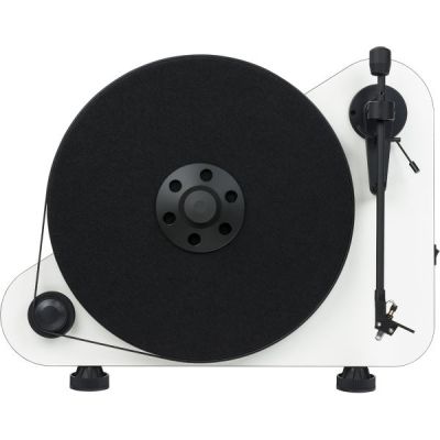 image Platine vinyle hi-fi Pro-Ject Vertical Turntable E droitier OM5e Bluetooth Blanc