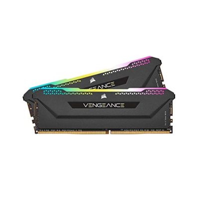 image Corsair Vengeance RGB Pro SL 64 Go (2x32 Go) DDR4 3200MHz C16 (10 LED RVB Ultra-Lumineuses, Prise en Charge Intel XMP 2.0, Intel Z390, série AMD 300/400, Compatible AMD X570) Mémoire de Bureau - Noir