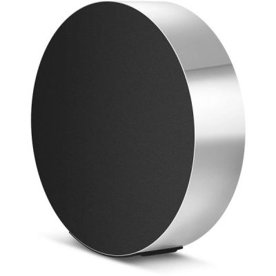 image Bang & Olufsen Beosound Edge - Enceinte Domestique Puissante Multiroom WiFi et Bluetooth, Son 360°, avec Pied et Façade - Aluminium