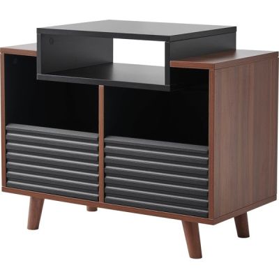 image Meubles hi-fi NorStone Oslo 800 Noir et Noyer