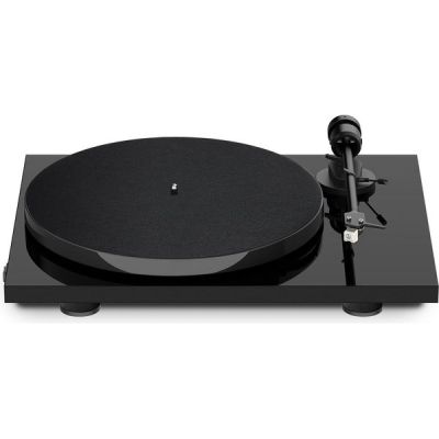 image Pro-Ject E1, Tourne-Disque d’entrée de Gamme Plug & Play avec Changement électronique de Vitesse, Force d’Appui et antiskating pré-réglés (AT3600L, Noir)