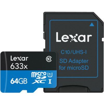 image Lexar Carte microSDXC 64 Go UHS-I Haute Performance