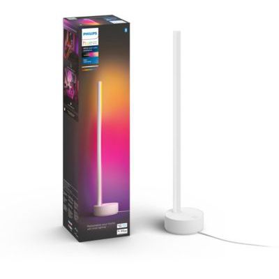 image Philips Hue White and Color Ambiance, Lampe à poser Gradient Signe Blanc, compatible Bluetooth, fonctionne avec Alexa, Google Assistant et Apple Homekit