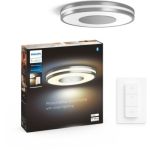 image produit Philips Hue White Ambiance BEING Plafonnier 32W - Blanc (télécommande incluse), compatible Bluetooth, fonctionne avec Alexa, Google Assistant et Apple Homekit