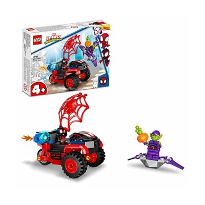 LEGO 10781 Marvel Spidey et Ses Amis Extraordinaires Miles Morales : Le Techno-Trike de Spider-Man, Jouet Enfants +4 Ans