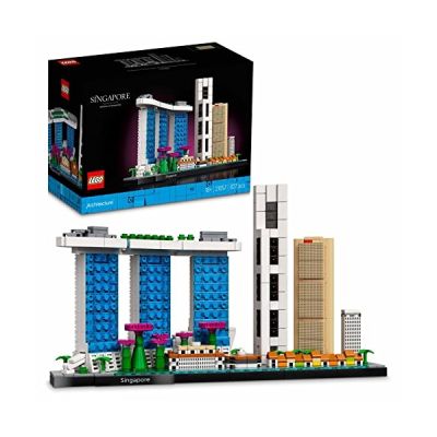image LEGO Architecture Singapour - Maquette et Modélisme à Construire - Loisir Créatif pour Adultes Hommes et Femmes - Collection Skyline pour Décoration pour La Maison 21057