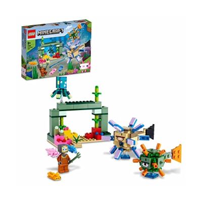 image LEGO 21180 Minecraft Le Combat des Gardiens, Set Aventure sous-Marine, Jouet de Construction Enfants +8 Ans et Figurines Mobs