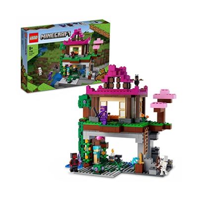 image LEGO 21183 Minecraft Le Camp d’Entraînement: Jouet de Construction avec Maison, Grotte, Figurines, Squelette, Ninja, Rebelle, Cadeau Noël, Garçons, Filles, 8 Ans et Plus, Univers Minecraft