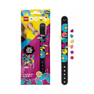 image LEGO 41943 DOTS Bracelet Gamer avec Porte-Bonheur, Kit de Création de Bijoux avec Charms, Loisirs Créatifs Enfants +6 Ans