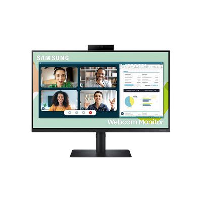 image Samsung écran PC professionnel 24" avec Webcam intégrée S40VA, dalle IPS, Hub USB, Freesync AMD, 1920x1080 FHD, 5ms