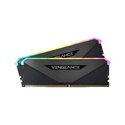 image Corsair Vengeance RGB RT 16Go (2x8Go) DDR4 3600MHz C16 Mémoire de Bureau (Éclairage RGB Dynamique, Optimisé pour AMD 300/400/500 Series, Compatible avec Intel 300/400/500 Series) Noir