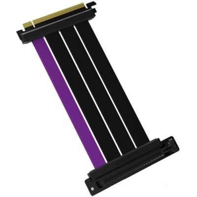 image Cooler Master Câble élévateur PCIe 4.0 x16-200mm, noir/violet, connecteurs PCIe X 16, fiche vers PCIe X16 jack 90°