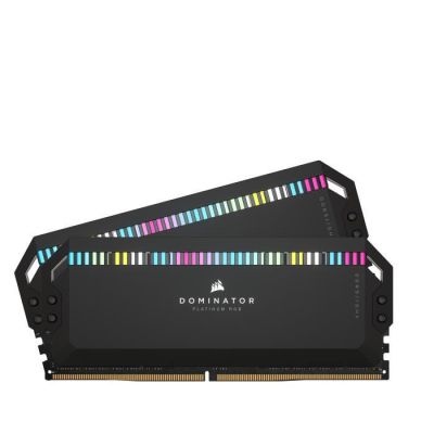 image CORSAIR DOMINATOR PLATINUM RGB DDR5 RAM 32Go (2x16Go) 5200MHz CL40 Intel XMP Compatible iCUE Mémoire d'Ordinateur - Noir (CMT32GX5M2B5200C40)