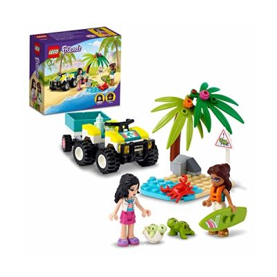 image LEGO 41697 Friends Le Véhicule de Protection des Tortues, Jouet Créatif pour Enfants dès 6 Ans, Figurines Animaux Marins