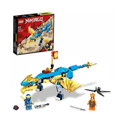 LEGO 71760 Ninjago L’Évolution Dragon du Tonnerre De Jay, Jouet pour Enfants dès 6 Ans, Set avec Figurine de Serpent avec bannière de Mission à Collectionner