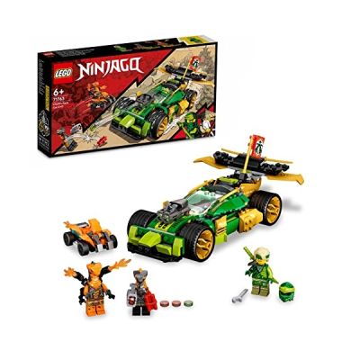 LEGO 71763 Ninjago L’Évolution Voiture De Course de Lloyd, Jouet pour Enfants dès 6 Ans avec Figurines Quad et Serpents avec bannière de Mission à Collectionner