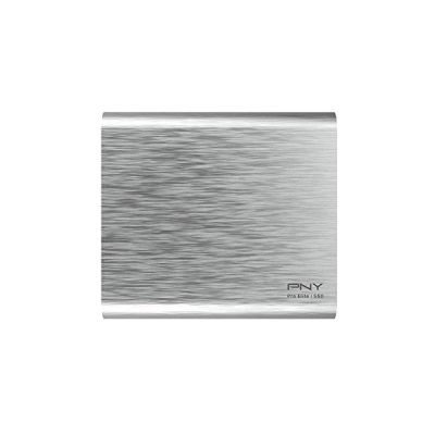 PNY Pro Elite CS2060 Color Edition 500GB USB 3.2 Gen 2 Portable SSD Type-C Silver Brush