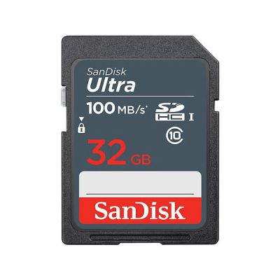 image SanDisk Ultra 32GB SDHC Memory Card, up to 100MB/s, Class 10, Black/Grey