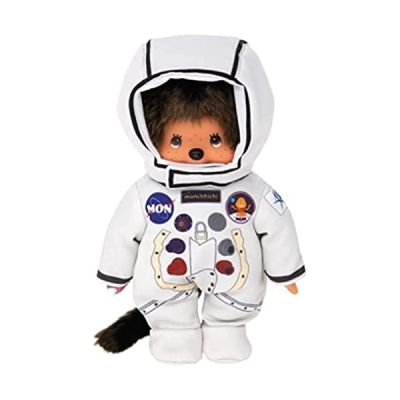 image Bandai - Monchhichi - Peluche Monchhichi Astronaute - Peluche iconique des années 80 - Peluche toute douce 20 cm pour enfants et adultes - SE22125