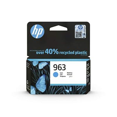 image HP 963 3JA23AE, Cartouche d'encre cyan authentique, pour imprimantes Tout-en-un HP OfficeJet Pro 9010 / 9020