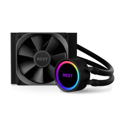 image NZXT Kraken 120 - RL-KR120-B1 - AIO RGB CPU liquid cooler - Quiet and effective - Quiet operation - Ring RGB LED - Aer P 120mm radiator fan (included), black