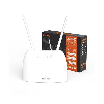 Tenda 4G07 Router 4G avec SIM, CAT4 WiFi AC1200 jusqu'à 150 MB/s, Bi-Bande