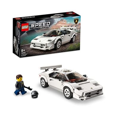 image LEGO 76908 Speed Champions Lamborghini Countach, Jouet modèle de Voiture de Course pour Les Enfants de 8 Ans et Plus