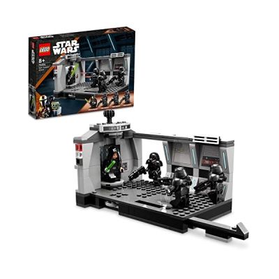 Lego 75324 Star Wars L'Attaque des Dark Troopers, Jouet Mandalorian à Construire avec Minifigure Luke Skywalker et Son Sabre Laser
