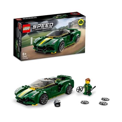 image LEGO 76907 Speed Champions Lotus Evija Voiture de Course, Jouet Réduit avec Minifigure de Pilote de Course, Jouet pour Enfants