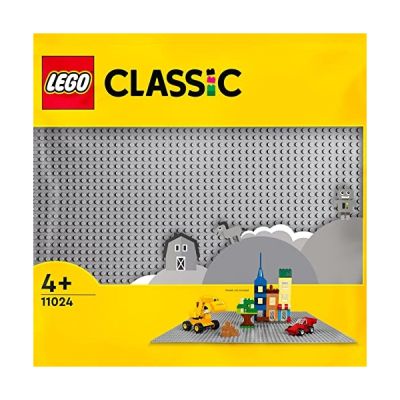 image LEGO 11024 Classic La Plaque De Construction Grise 48x48, Socle de Base pour Construction, Assemblage et Exposition