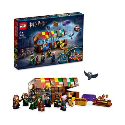 image LEGO 76399 Harry Potter La Malle Magique De Poudlard, Idée de Cadeau Personnalisable, Inclus 5 Minifigures de Personnages de l'univers des Films