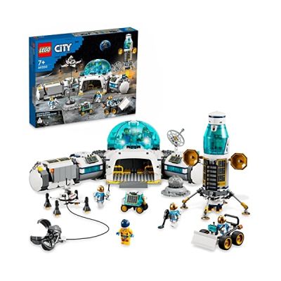 image LEGO 60350 City La Base De Recherche Lunaire: Jouet de Construction avec Module Lunaire pour Les Enfants de 7 Ans et Plus, avec 6 Minifigurines d'Astronautes, Cadeau pour Les Passionnés d'Astronomie