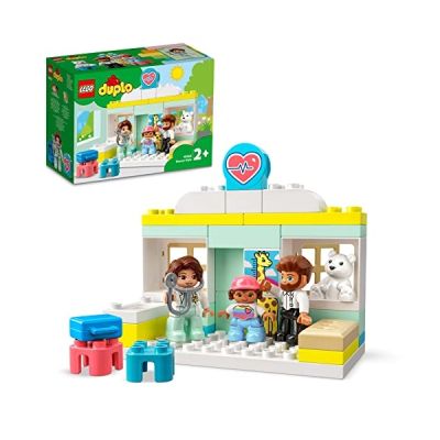 image LEGO Duplo Jouet de Bain : Le Train Flottant des Animaux - Jeu pour Enfants dès 1 an - Jouet Éducatif avec Figurines d'Hippopotame, Canard & Ours Polaire - Cadeau pour Bébé, Fille ou Garçon 10965