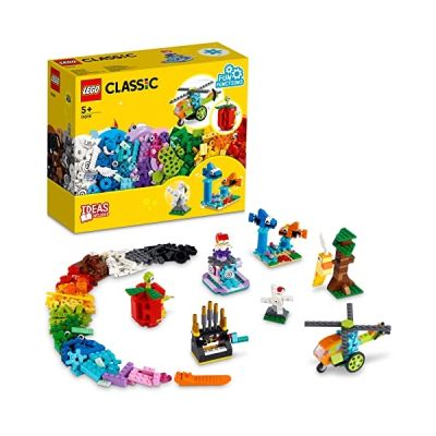 image LEGO 11019 Classic Briques Et Fonctionnalités, 7 Mini-Modèles à Engrenage, avec Ballerine Dansante et Hélicoptère à Rotors Tournants, Jouet Enfants