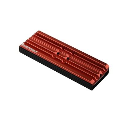 ENERMAX ESC001 Dissipateur thermique rouge pour SSD M.2 2280 à simple et double face aluminium, heatsink compatible PS5